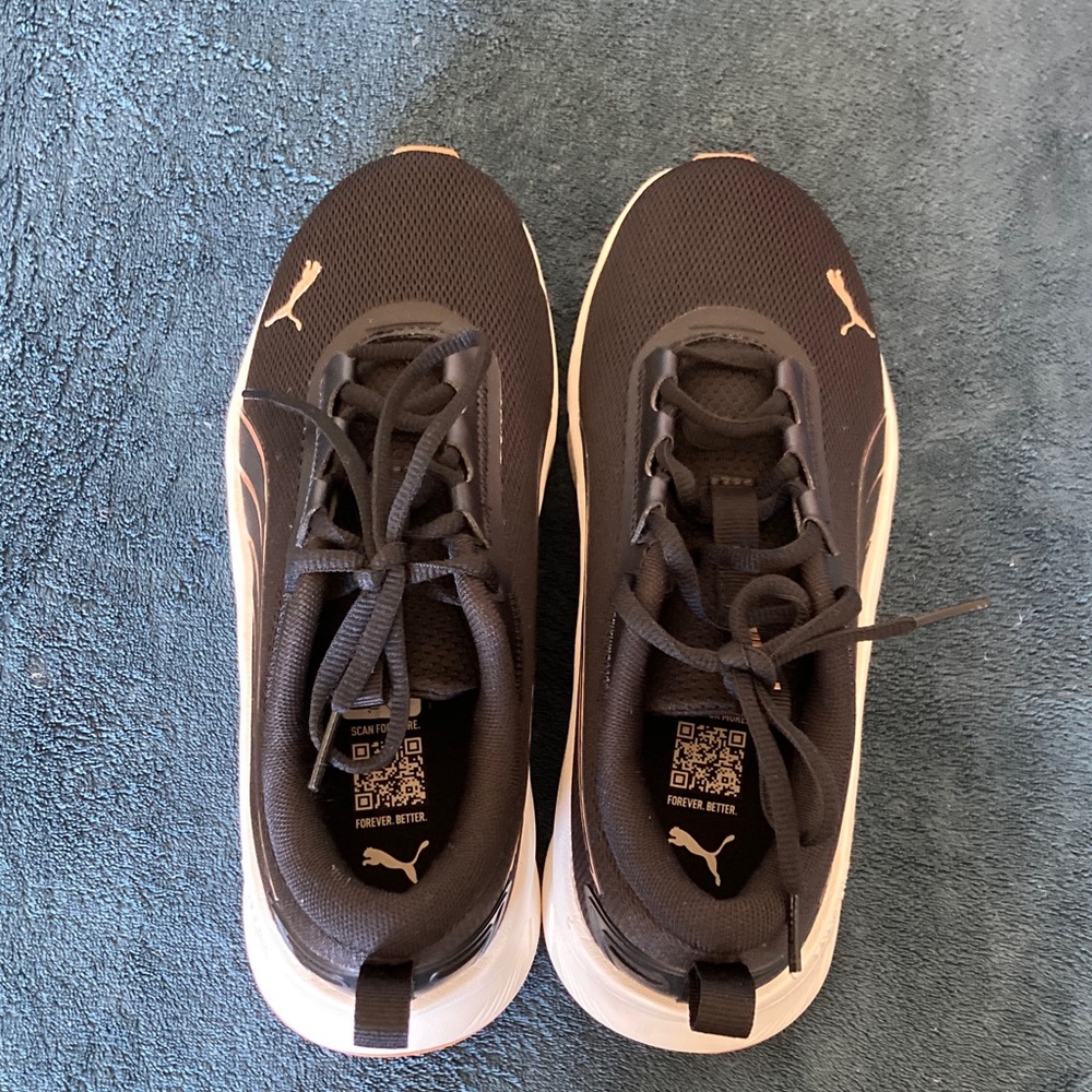 Puma Focus Lite Sneakers Black and White Athletic Shoes size 7 - Picture 2 of 11